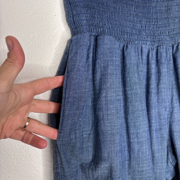 The Nines by Hatch Chambray Smocked Waist Joggers Size M - Picture 7 of 9